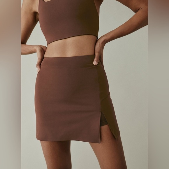 Reformation EcoMove Skirt/Squirt Brown XS - Picture 1 of 8